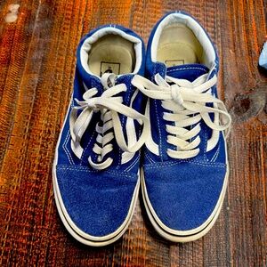 Vans Old Skool Skate Shoe -Blue/True White